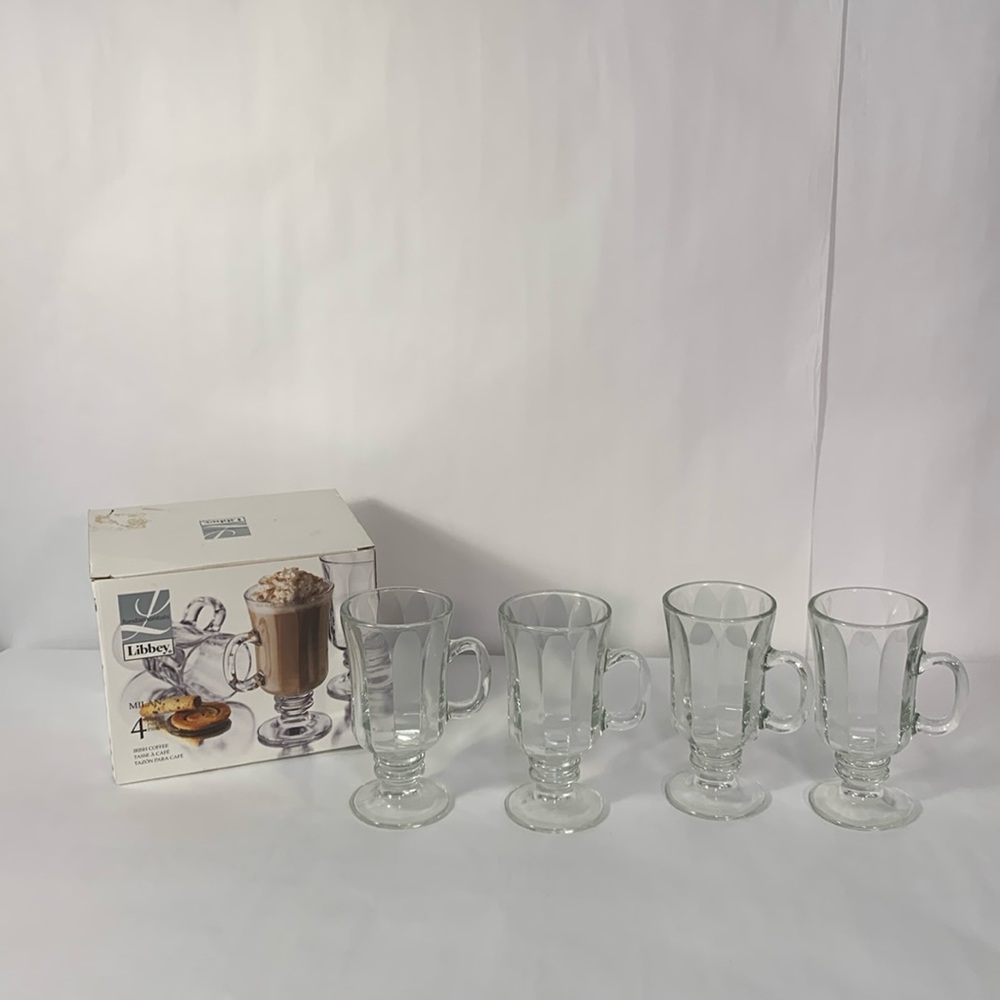 Vintage Libbey Millan Irish Coffee Mug set of 4 new 🆕
